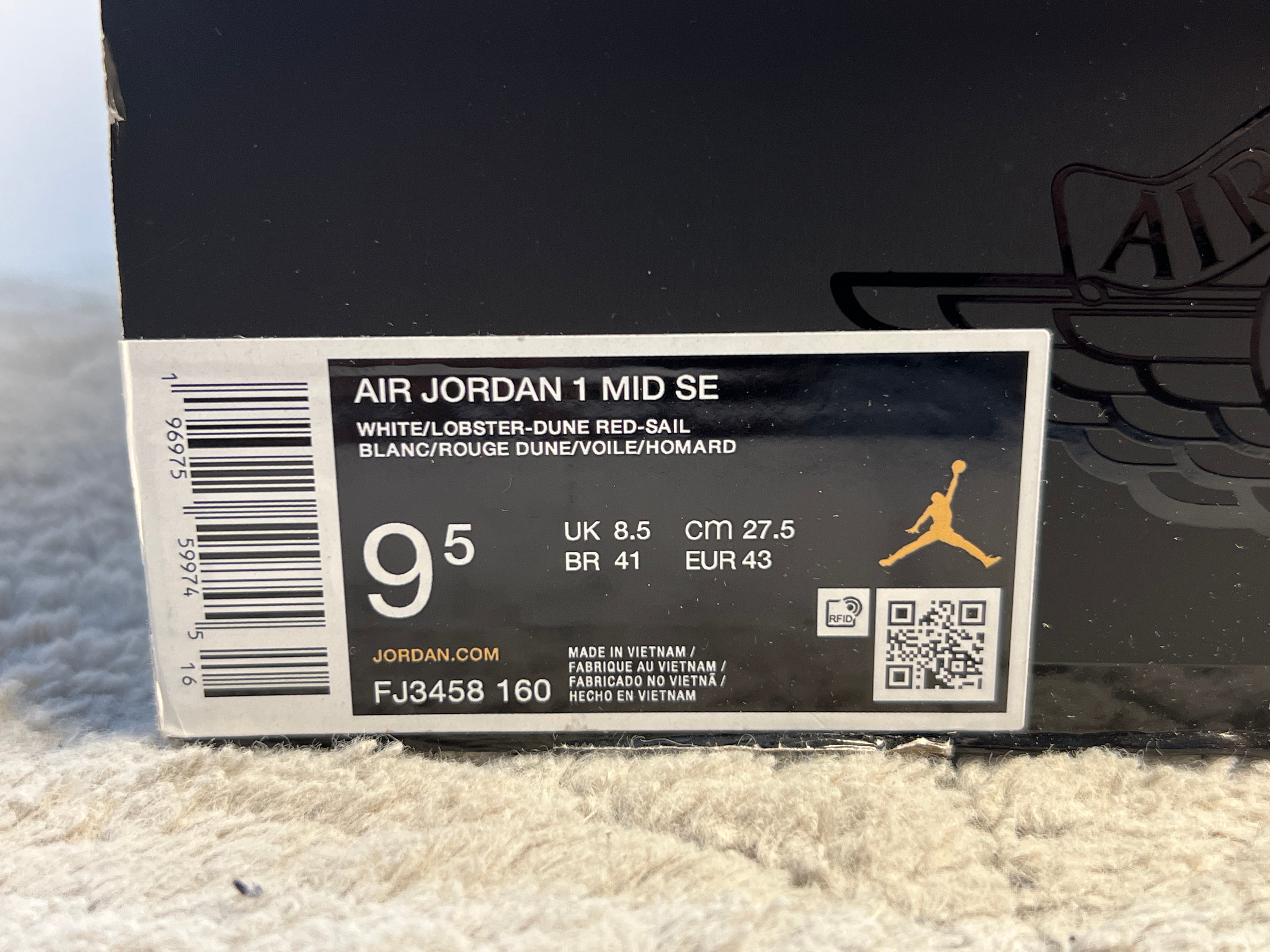 NIKE AIR JORDAN 1 MID "DUNE RED"