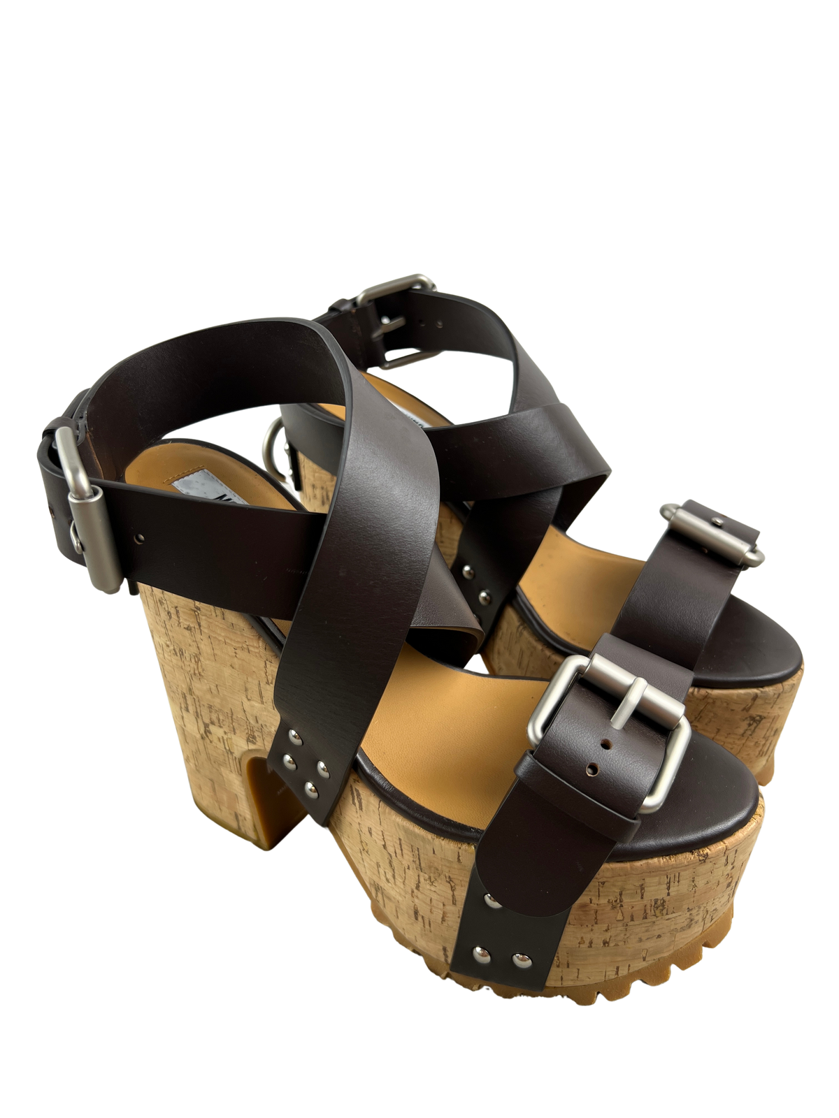 Moschino Cork Buckle Platform Sandals
